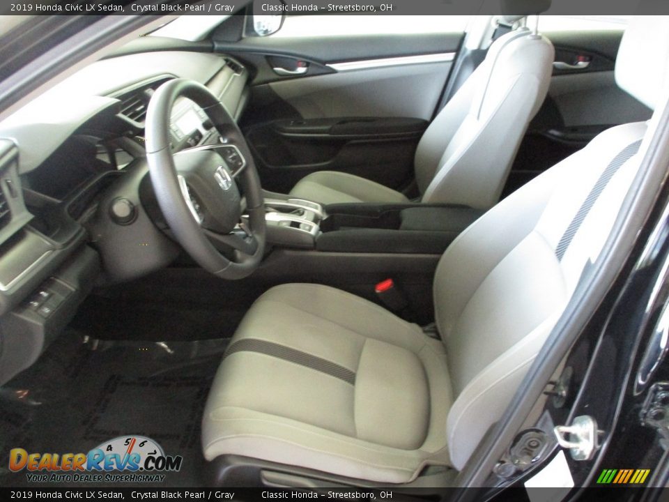 2019 Honda Civic LX Sedan Crystal Black Pearl / Gray Photo #27