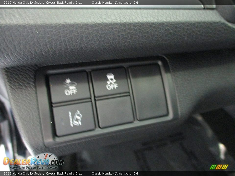 2019 Honda Civic LX Sedan Crystal Black Pearl / Gray Photo #28