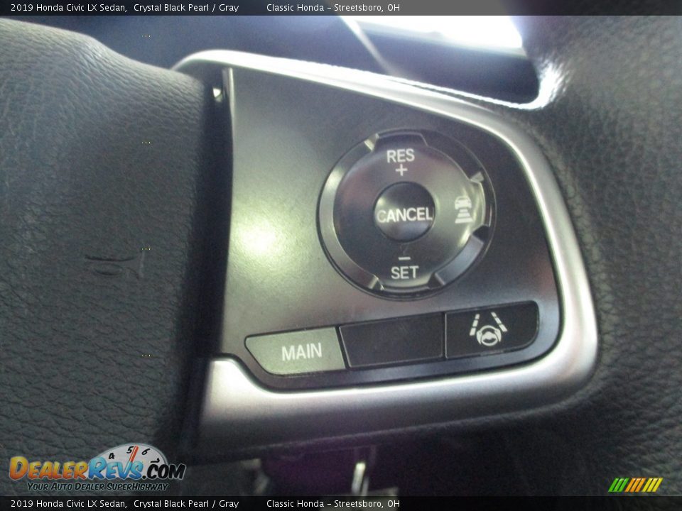 2019 Honda Civic LX Sedan Crystal Black Pearl / Gray Photo #31