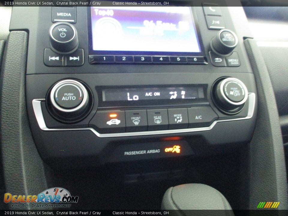2019 Honda Civic LX Sedan Crystal Black Pearl / Gray Photo #34