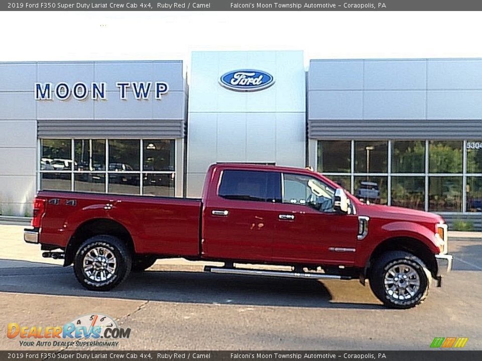 2019 Ford F350 Super Duty Lariat Crew Cab 4x4 Ruby Red / Camel Photo #1