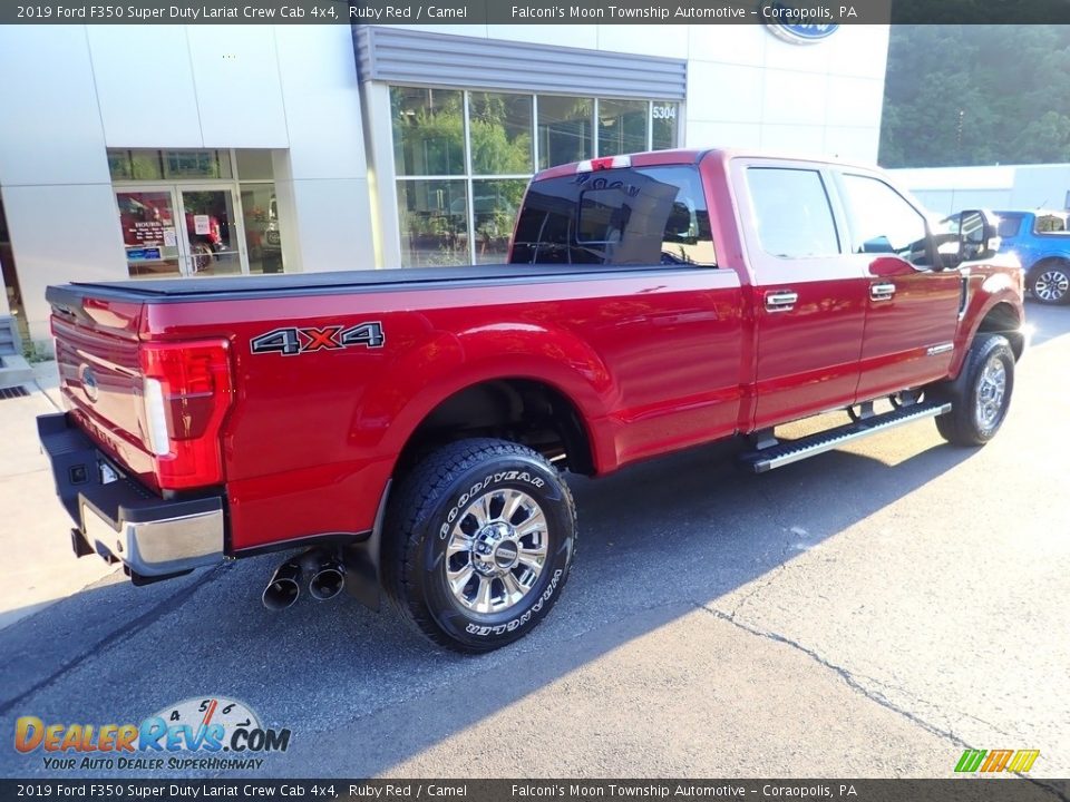 2019 Ford F350 Super Duty Lariat Crew Cab 4x4 Ruby Red / Camel Photo #2