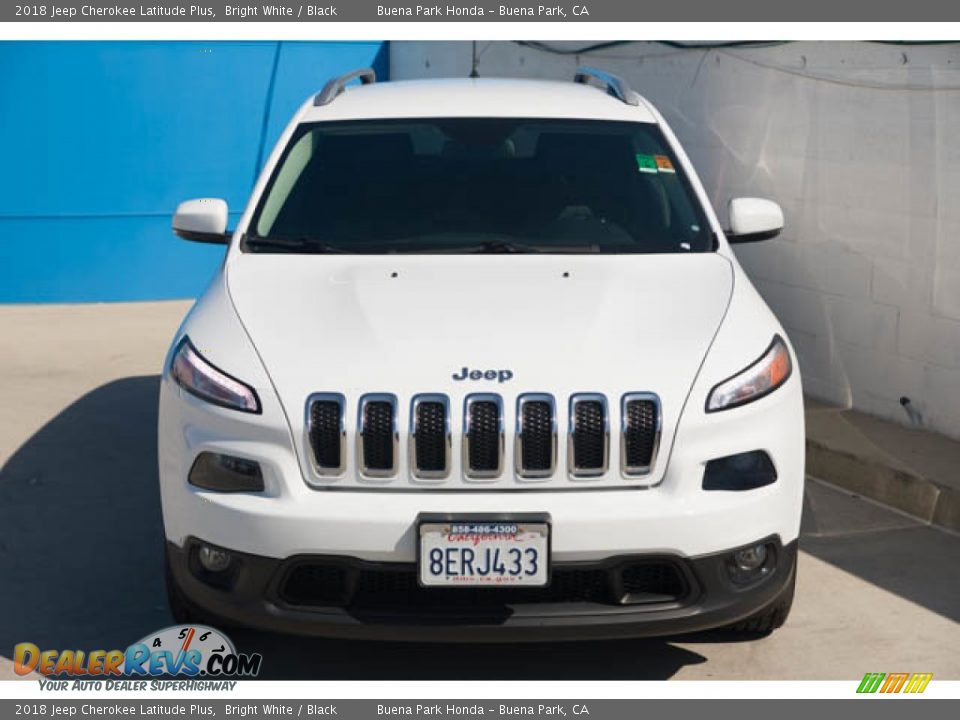 2018 Jeep Cherokee Latitude Plus Bright White / Black Photo #7