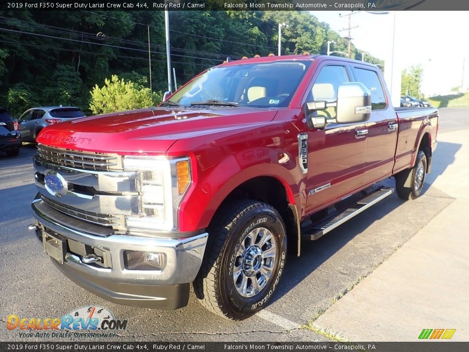 2019 Ford F350 Super Duty Lariat Crew Cab 4x4 Ruby Red / Camel Photo #6