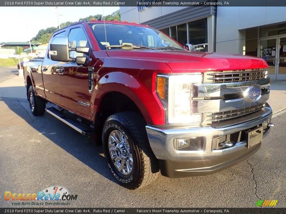 2019 Ford F350 Super Duty Lariat Crew Cab 4x4 Ruby Red / Camel Photo #8