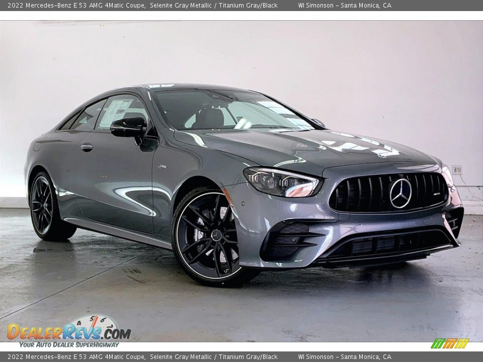 Front 3/4 View of 2022 Mercedes-Benz E 53 AMG 4Matic Coupe Photo #12