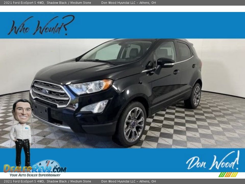 2021 Ford EcoSport S 4WD Shadow Black / Medium Stone Photo #1