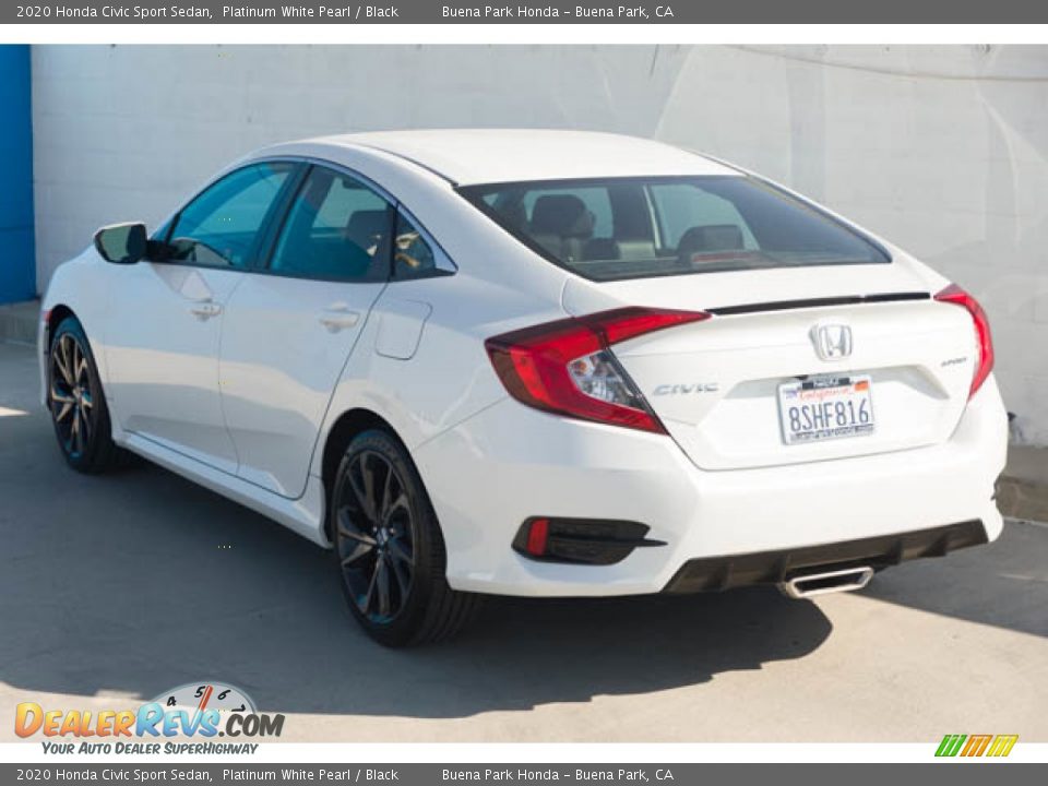2020 Honda Civic Sport Sedan Platinum White Pearl / Black Photo #2