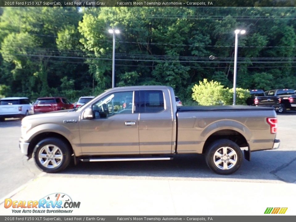 2018 Ford F150 XLT SuperCab Lead Foot / Earth Gray Photo #5