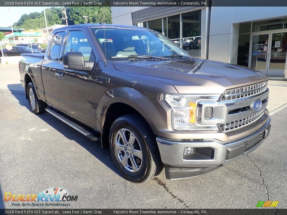 2018 Ford F150 XLT SuperCab Lead Foot / Earth Gray Photo #8