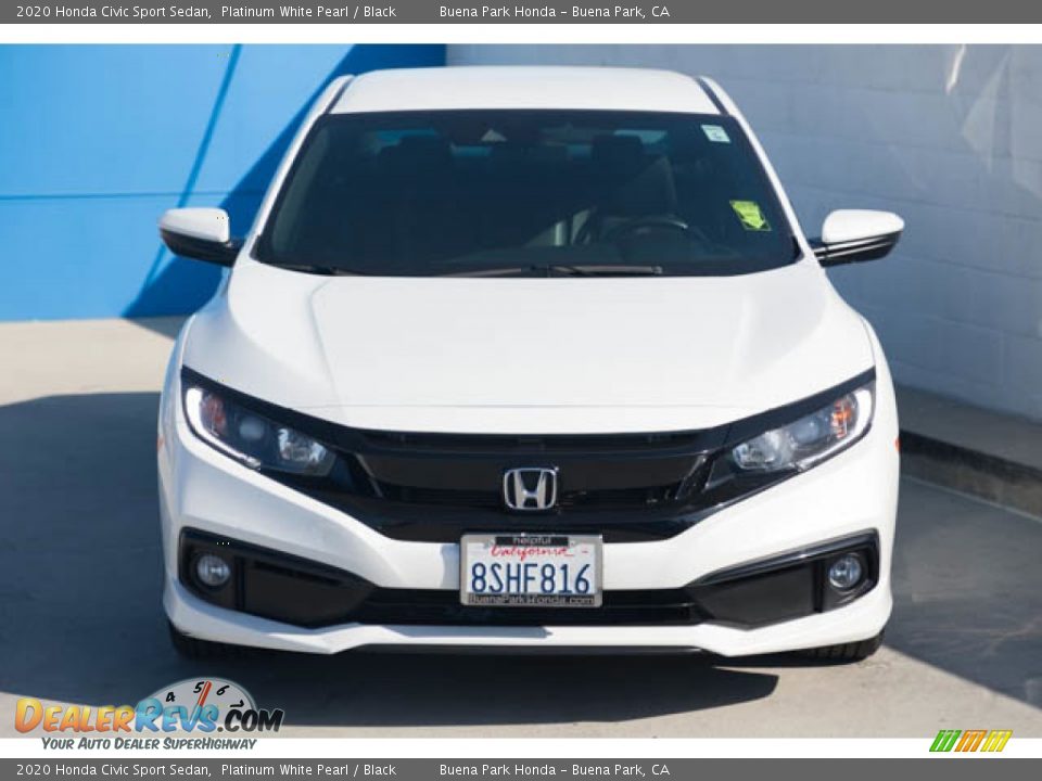 2020 Honda Civic Sport Sedan Platinum White Pearl / Black Photo #7