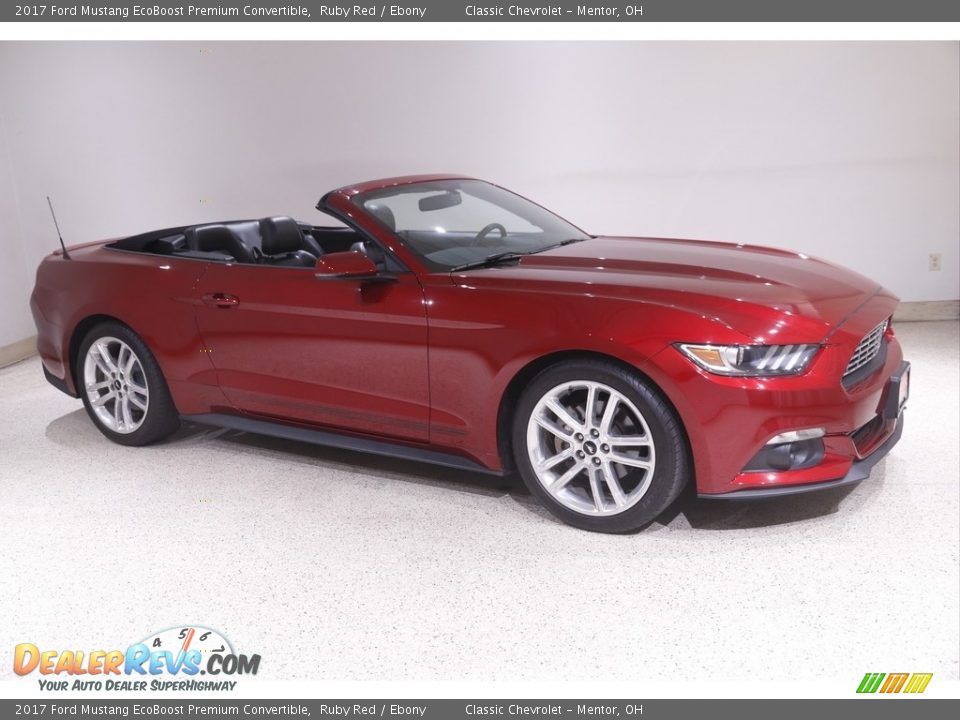 2017 Ford Mustang EcoBoost Premium Convertible Ruby Red / Ebony Photo #1