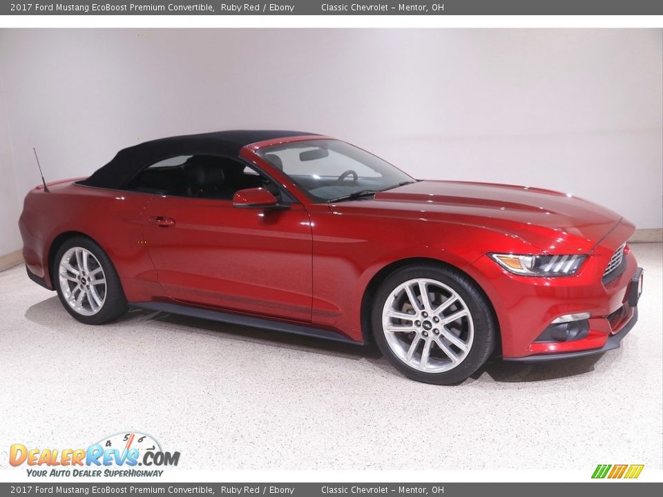 2017 Ford Mustang EcoBoost Premium Convertible Ruby Red / Ebony Photo #2
