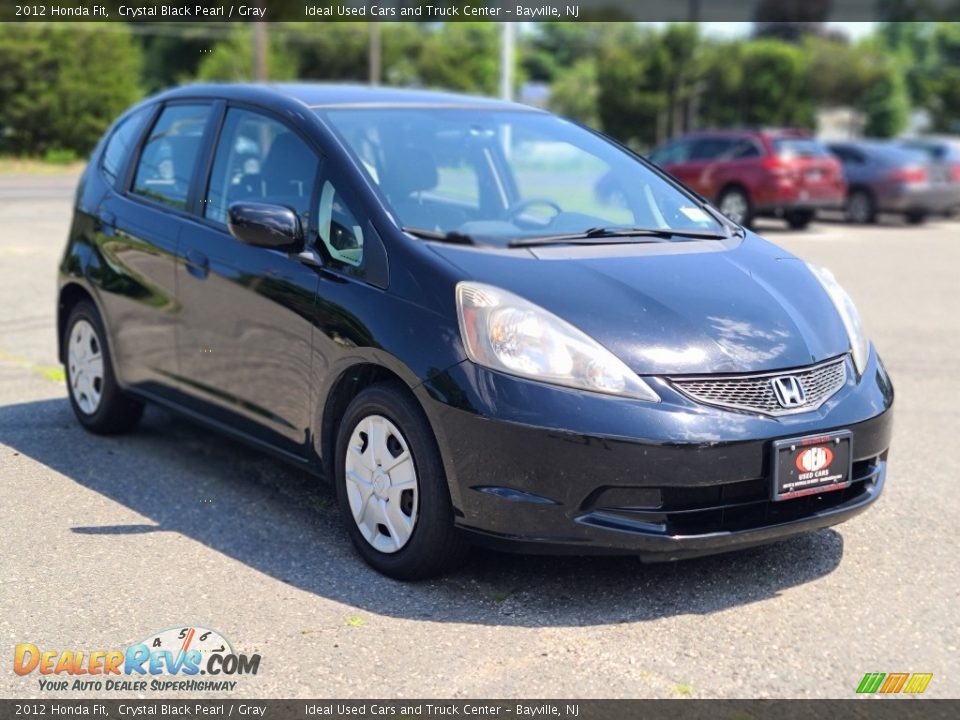 2012 Honda Fit Crystal Black Pearl / Gray Photo #7