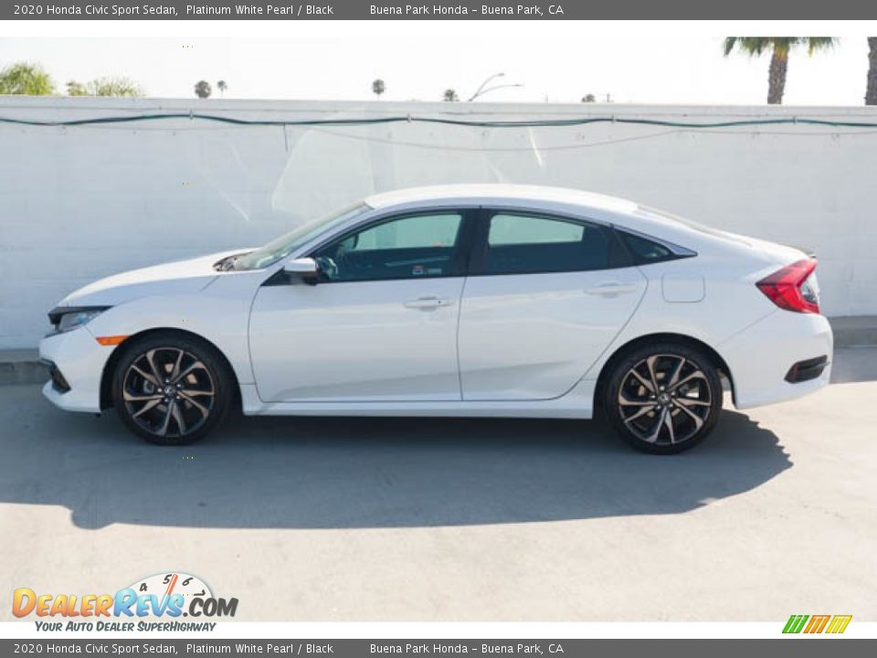 2020 Honda Civic Sport Sedan Platinum White Pearl / Black Photo #8