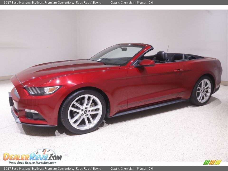 2017 Ford Mustang EcoBoost Premium Convertible Ruby Red / Ebony Photo #4