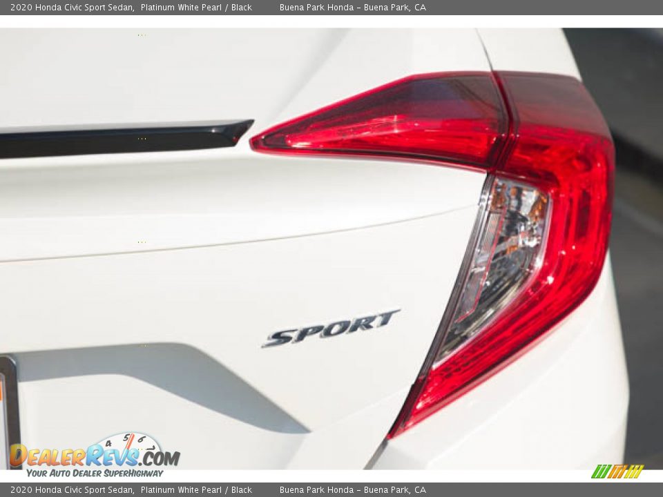 2020 Honda Civic Sport Sedan Platinum White Pearl / Black Photo #11