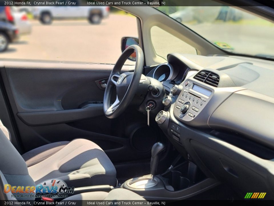 2012 Honda Fit Crystal Black Pearl / Gray Photo #10