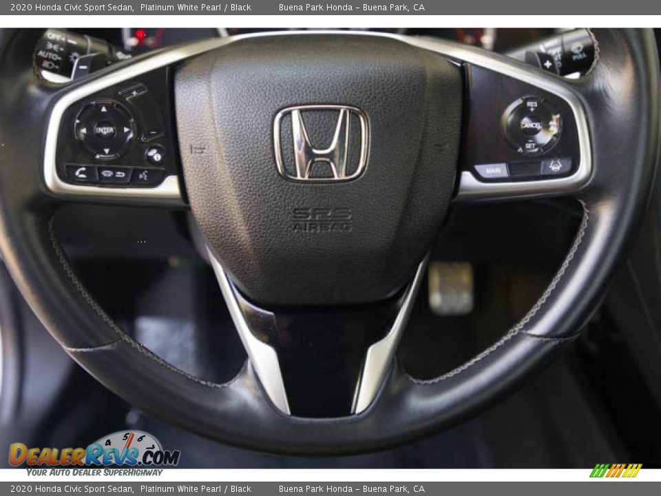 2020 Honda Civic Sport Sedan Platinum White Pearl / Black Photo #13