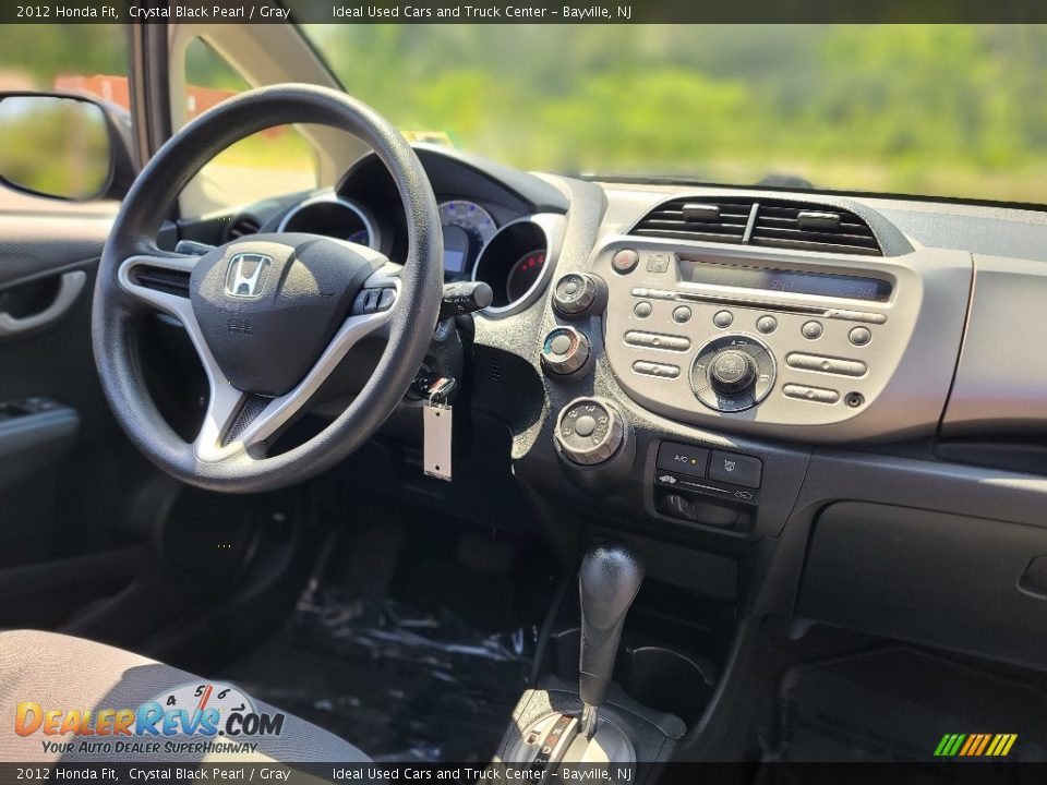 2012 Honda Fit Crystal Black Pearl / Gray Photo #11