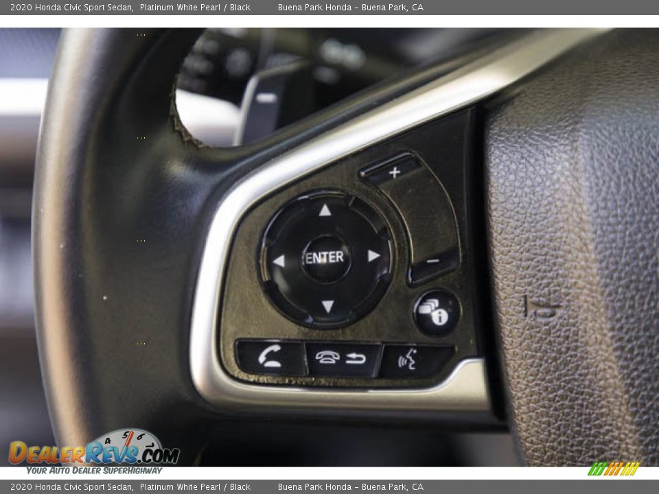 2020 Honda Civic Sport Sedan Platinum White Pearl / Black Photo #14