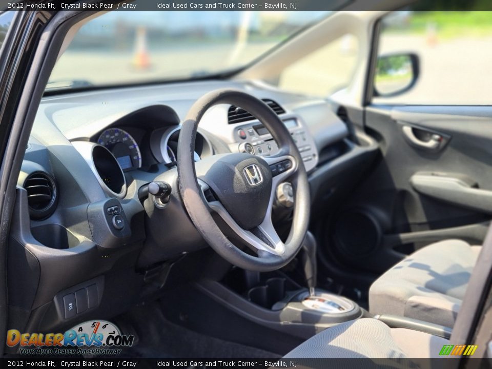 2012 Honda Fit Crystal Black Pearl / Gray Photo #16