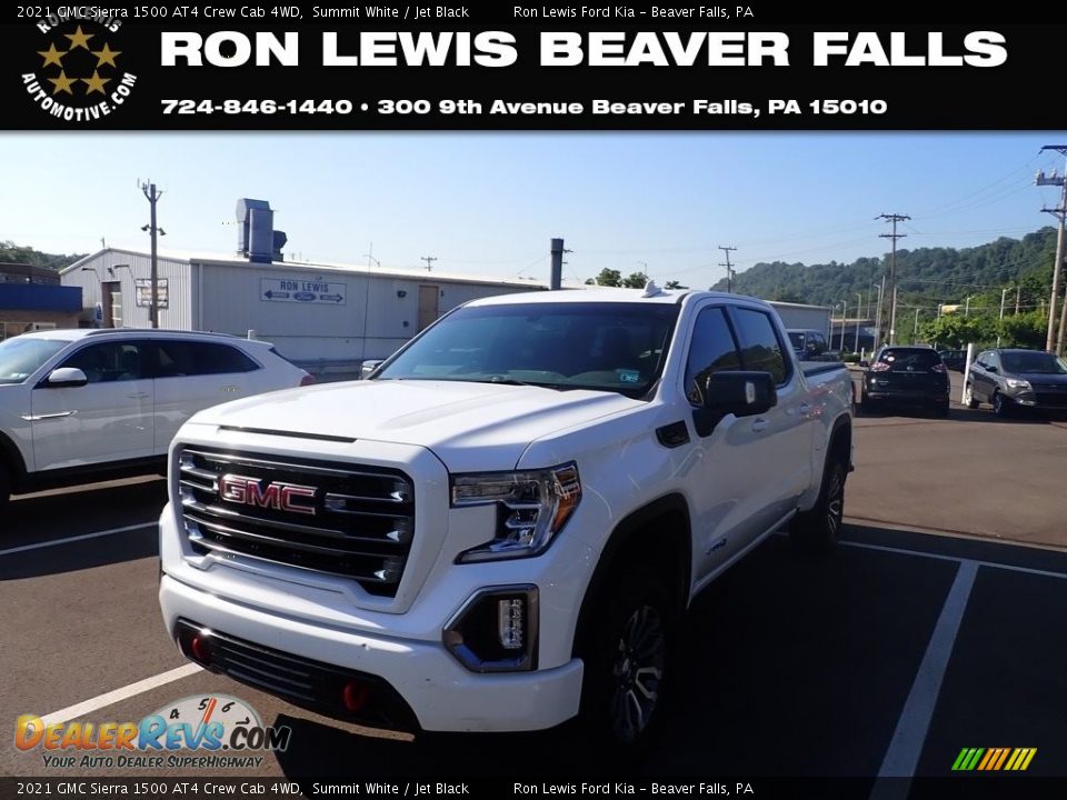 2021 GMC Sierra 1500 AT4 Crew Cab 4WD Summit White / Jet Black Photo #1