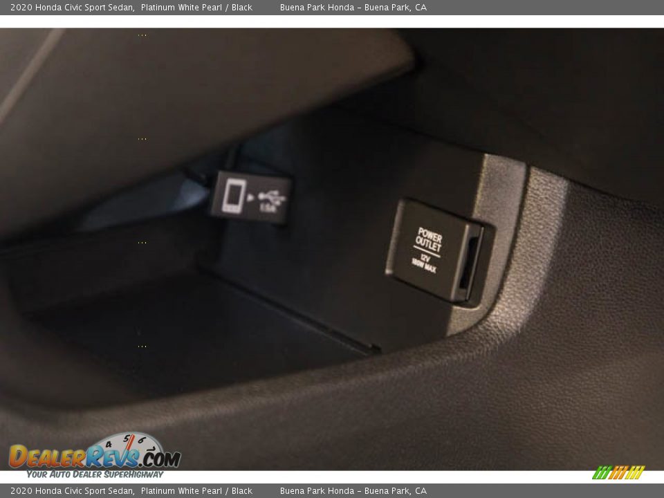2020 Honda Civic Sport Sedan Platinum White Pearl / Black Photo #23
