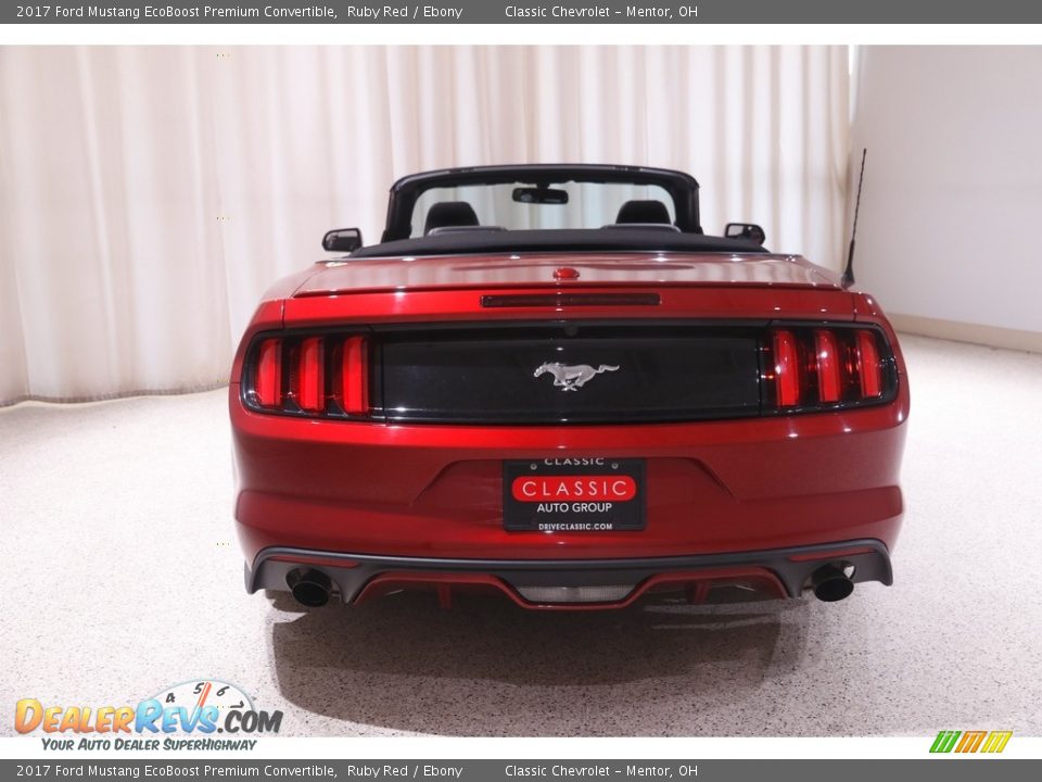 2017 Ford Mustang EcoBoost Premium Convertible Ruby Red / Ebony Photo #20