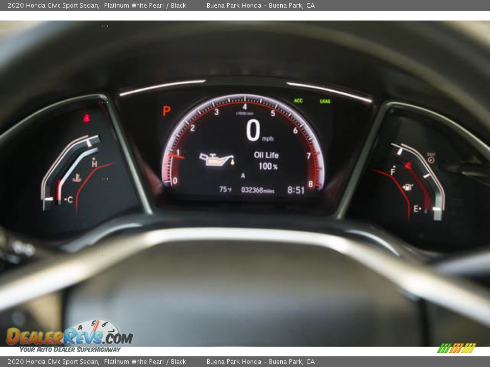 2020 Honda Civic Sport Sedan Platinum White Pearl / Black Photo #27