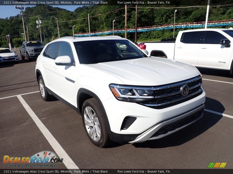 2021 Volkswagen Atlas Cross Sport SEL 4Motion Pure White / Titan Black Photo #3