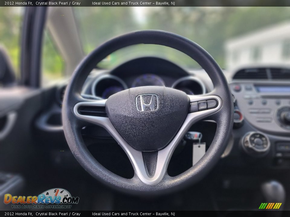 2012 Honda Fit Crystal Black Pearl / Gray Photo #23