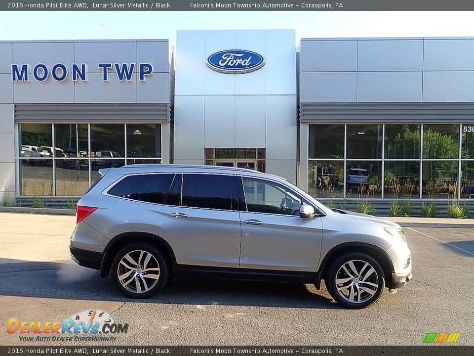 2016 Honda Pilot Elite AWD Lunar Silver Metallic / Black Photo #1