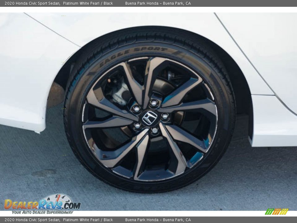 2020 Honda Civic Sport Sedan Platinum White Pearl / Black Photo #34