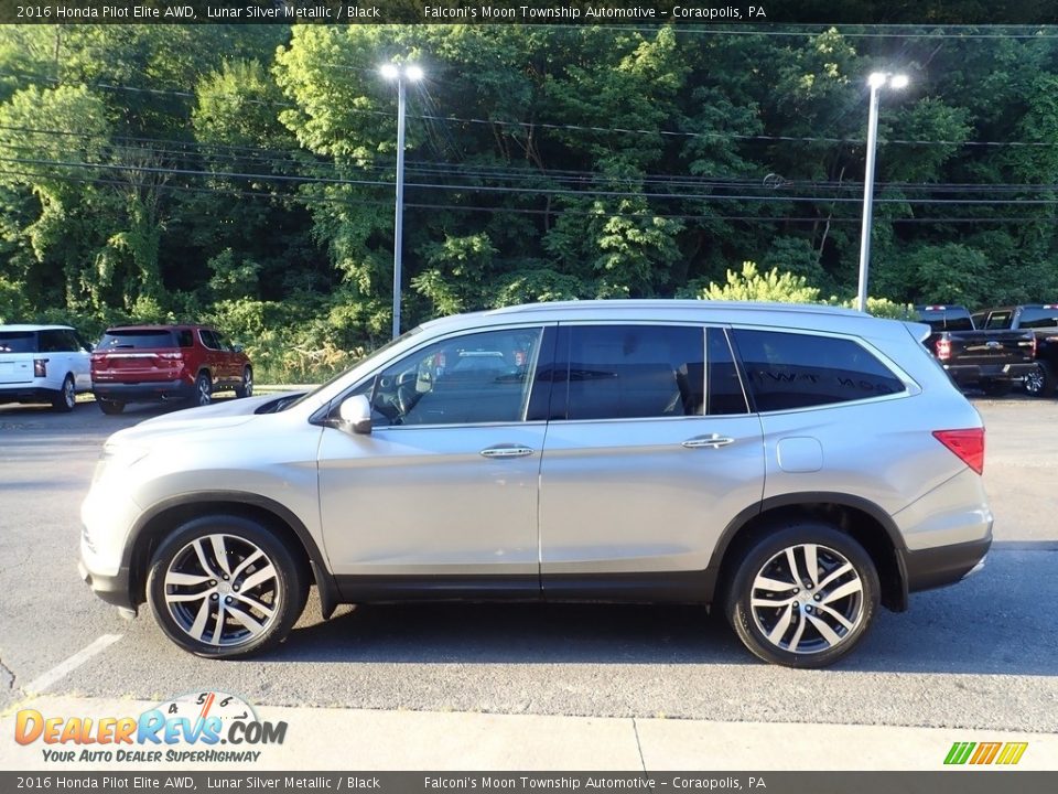 2016 Honda Pilot Elite AWD Lunar Silver Metallic / Black Photo #6