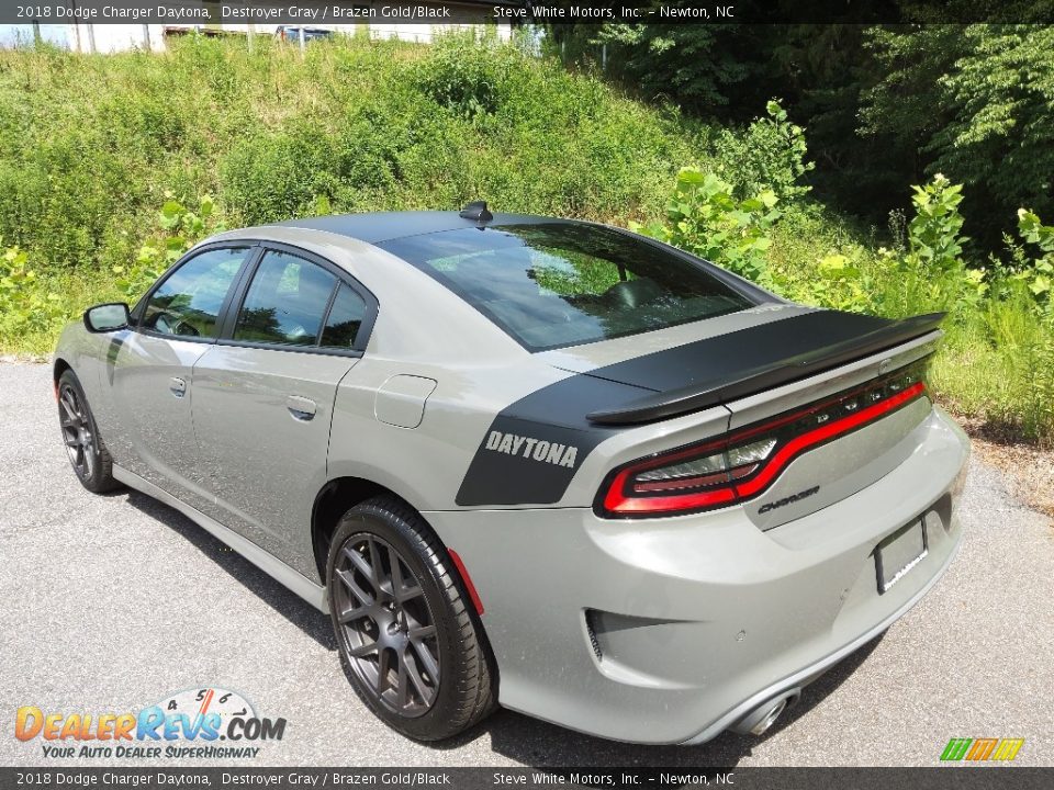 2018 Dodge Charger Daytona Destroyer Gray / Brazen Gold/Black Photo #9