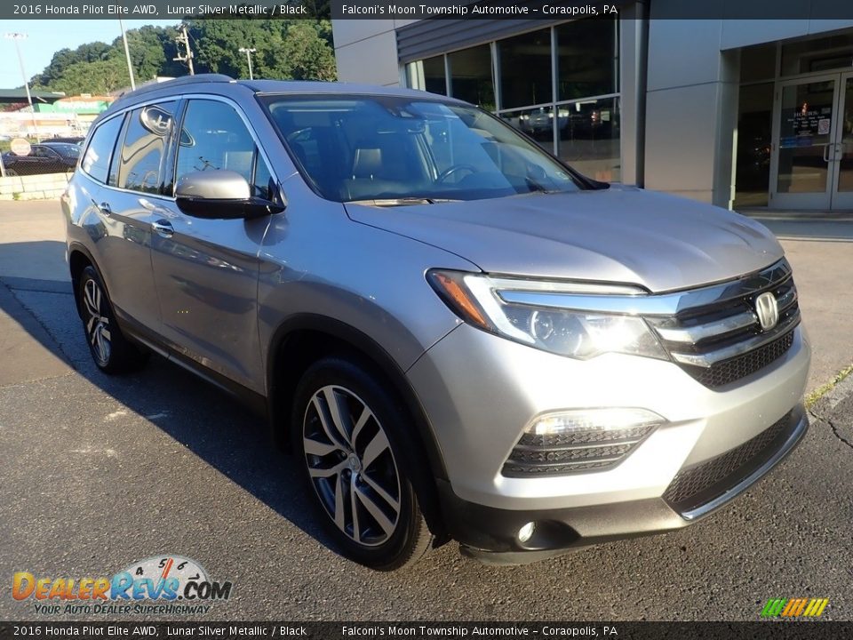 2016 Honda Pilot Elite AWD Lunar Silver Metallic / Black Photo #9