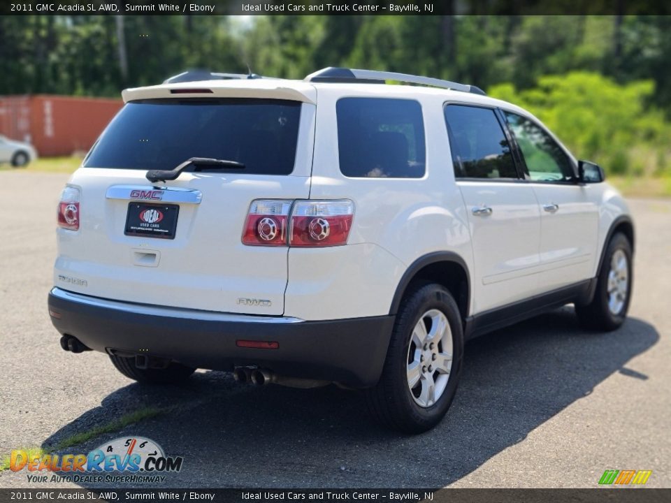 2011 GMC Acadia SL AWD Summit White / Ebony Photo #5