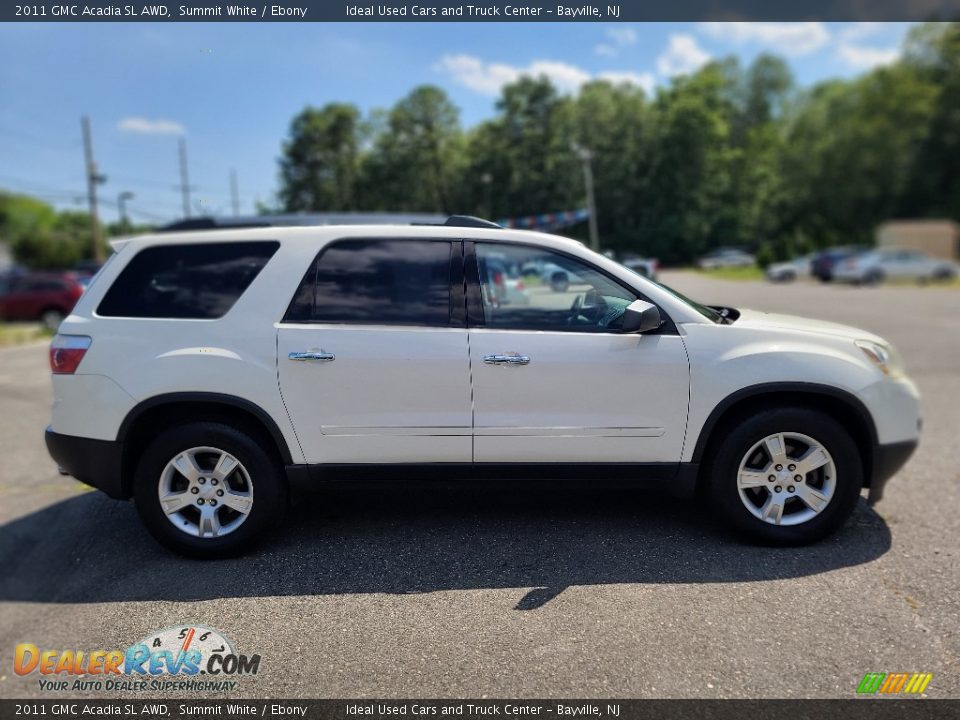 2011 GMC Acadia SL AWD Summit White / Ebony Photo #6