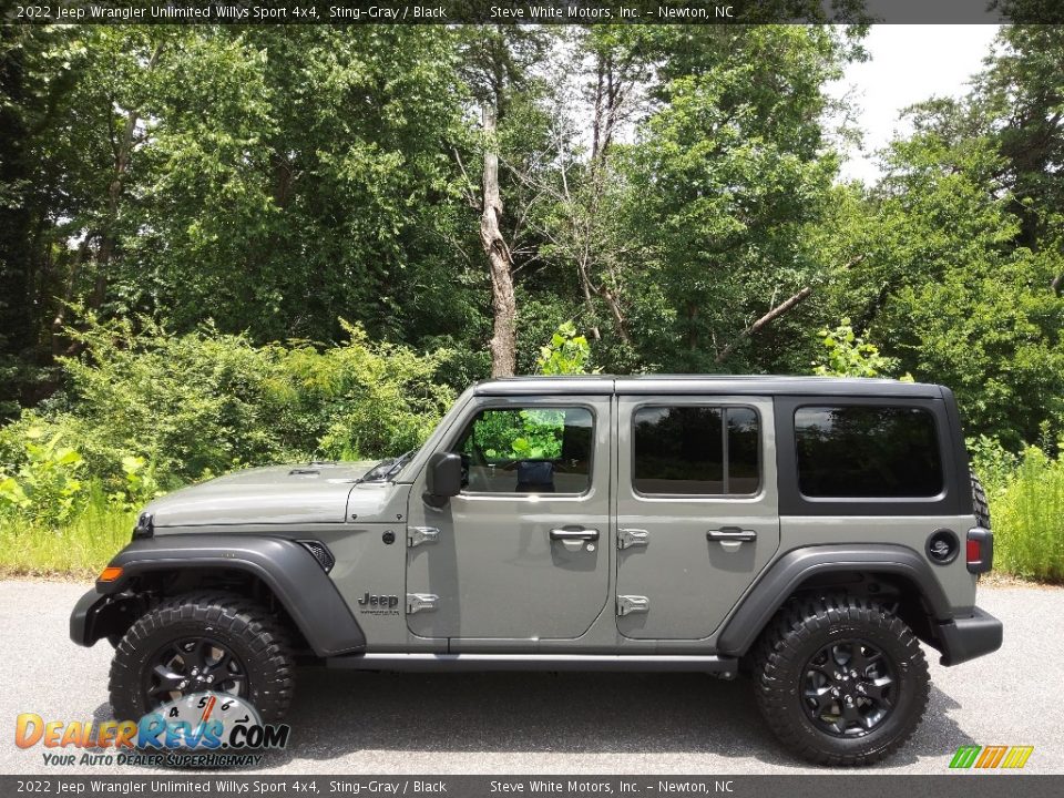 2022 Jeep Wrangler Unlimited Willys Sport 4x4 Sting-Gray / Black Photo #1