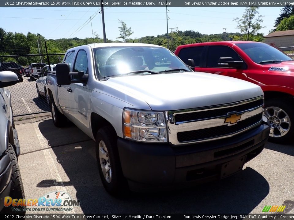 2012 Chevrolet Silverado 1500 Work Truck Crew Cab 4x4 Silver Ice Metallic / Dark Titanium Photo #3