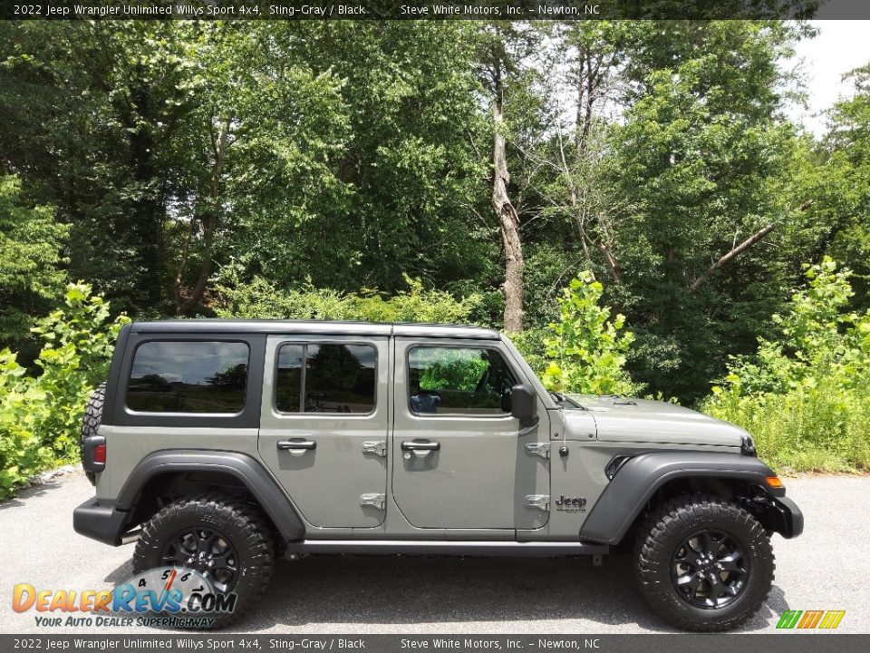 2022 Jeep Wrangler Unlimited Willys Sport 4x4 Sting-Gray / Black Photo #5