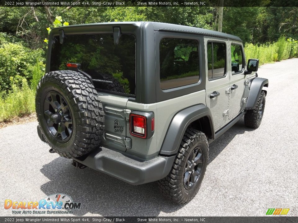 2022 Jeep Wrangler Unlimited Willys Sport 4x4 Sting-Gray / Black Photo #6