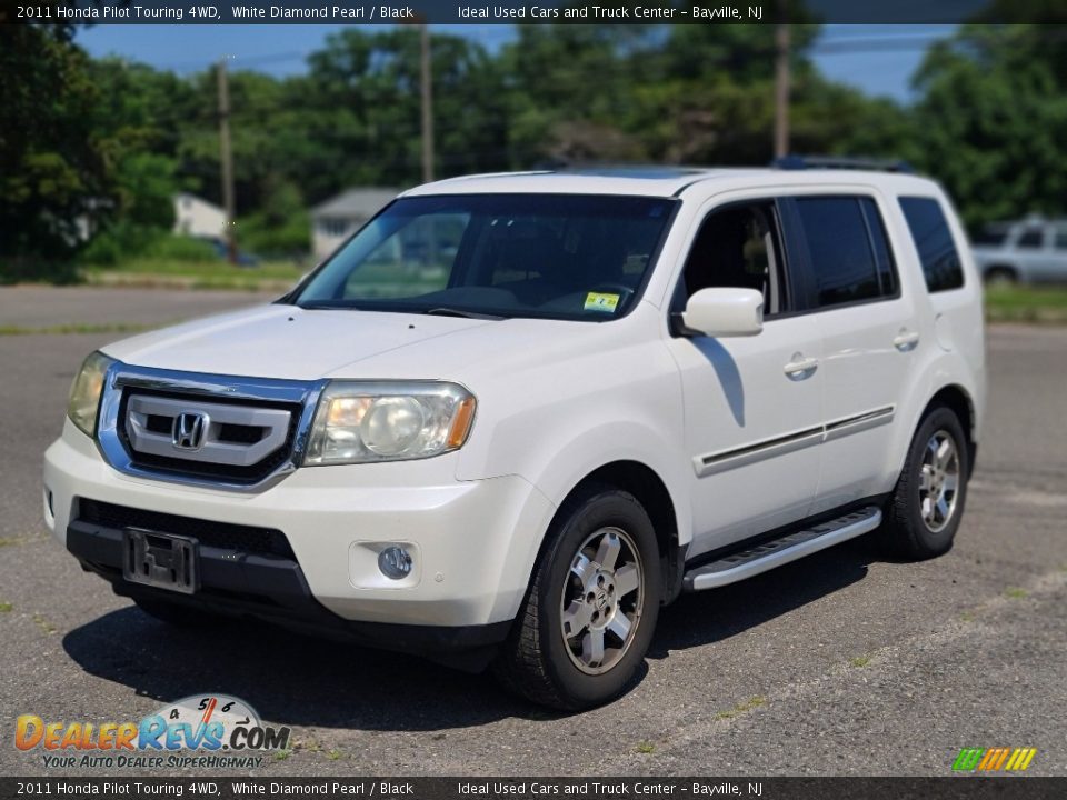 2011 Honda Pilot Touring 4WD White Diamond Pearl / Black Photo #1