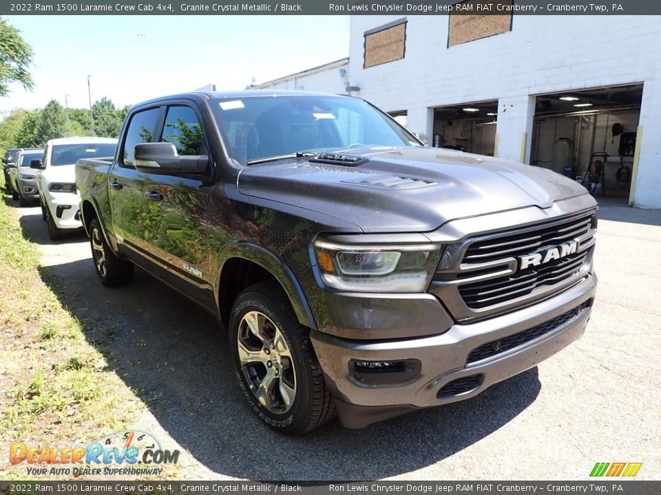 2022 Ram 1500 Laramie Crew Cab 4x4 Granite Crystal Metallic / Black Photo #3