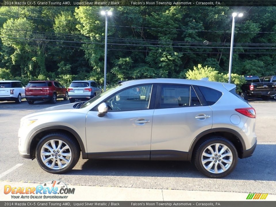 2014 Mazda CX-5 Grand Touring AWD Liquid Silver Metallic / Black Photo #6