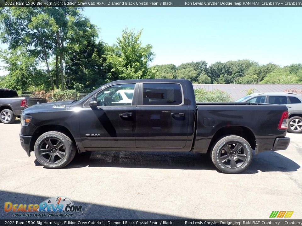 2022 Ram 1500 Big Horn Night Edition Crew Cab 4x4 Diamond Black Crystal Pearl / Black Photo #2