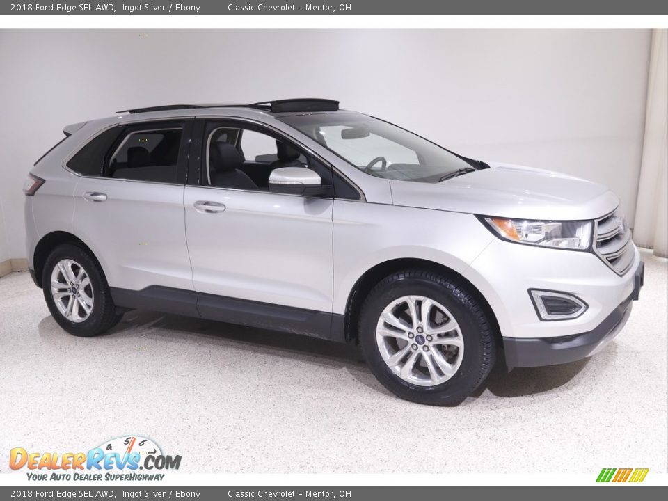 2018 Ford Edge SEL AWD Ingot Silver / Ebony Photo #1