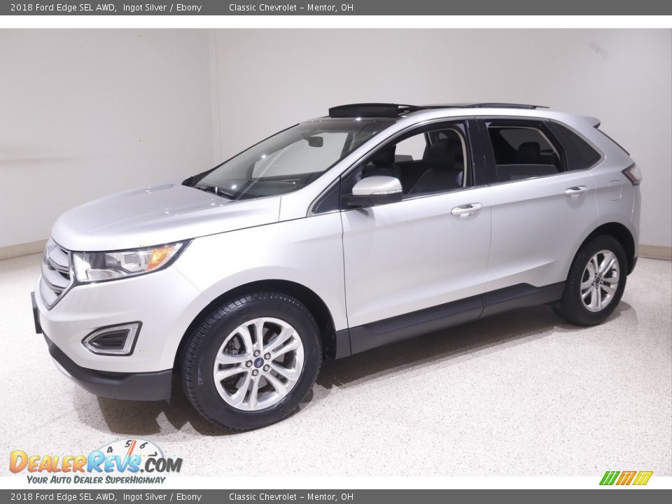 2018 Ford Edge SEL AWD Ingot Silver / Ebony Photo #3