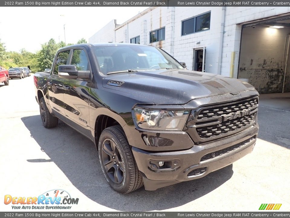 2022 Ram 1500 Big Horn Night Edition Crew Cab 4x4 Diamond Black Crystal Pearl / Black Photo #7